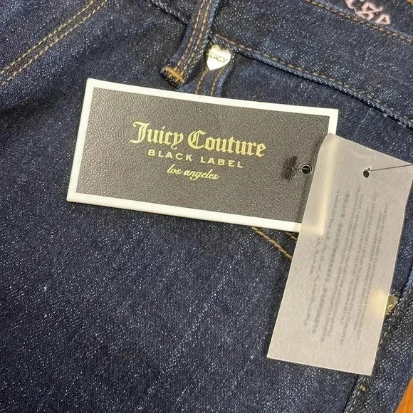 Juicy Couture Y2K Rare Black Label Mid  Rise Ankle Straight Jeans Size 27 - Picture 9 of 10